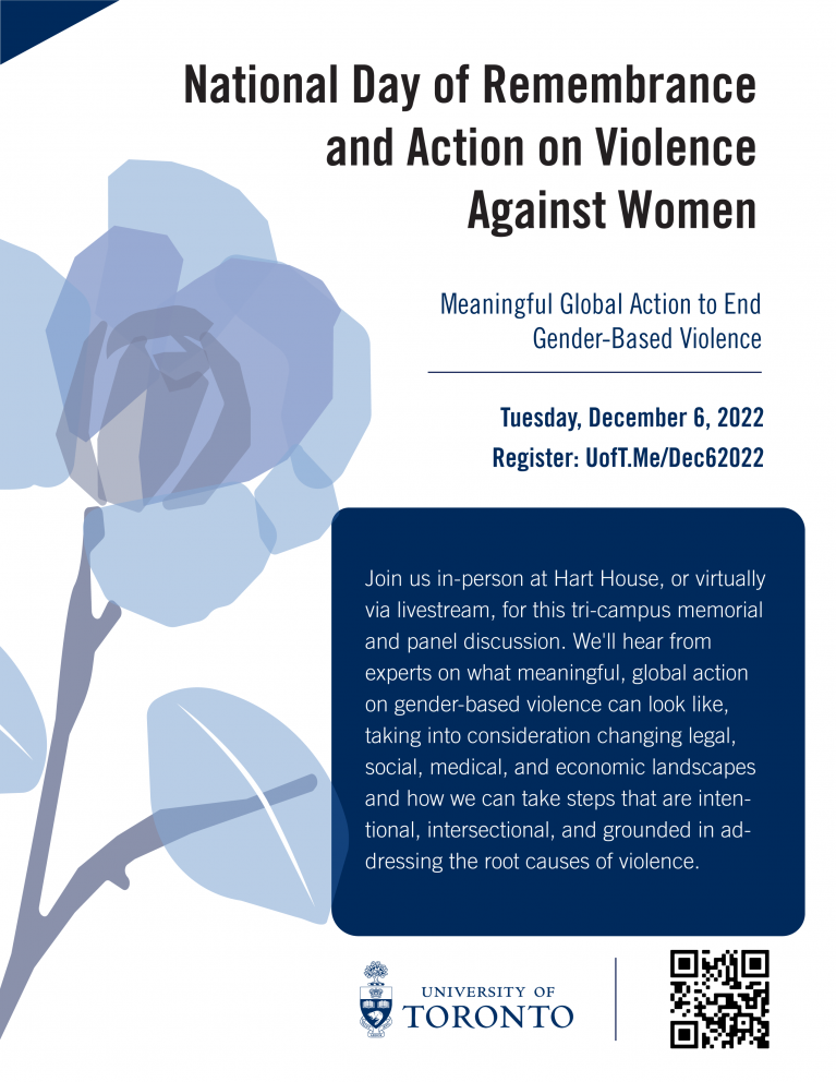 Blue and white poster with an abstract blue flower (watercolour style illustration). Poster features the title of the event and the description (both of which are included in the main page of this event).